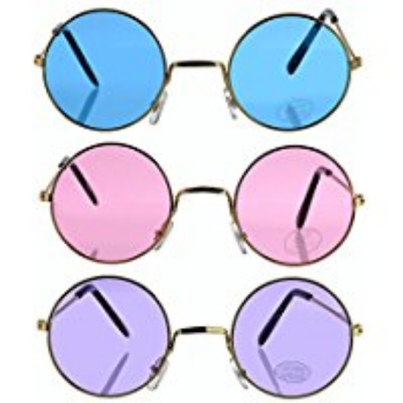 Cp Usa Other - Set of 3 Round Hippie Fashion Lennon Sunglasses